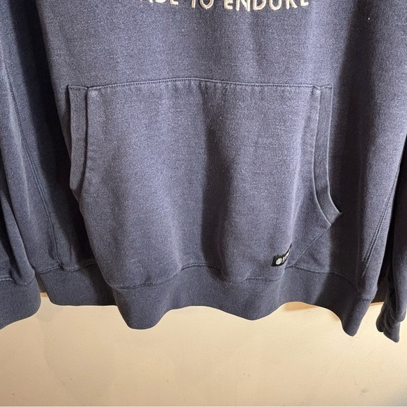 ELEMENT Sz XL Blue Hoodie Sweatershirt Cotton Blend Long Sleeve Front Pocket - Picture 3 of 8